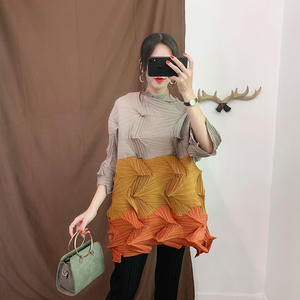 Design unico Miyake Ladies top <span class=keywords><strong>camicette</strong></span> a pieghe eleganti donne all'ingrosso donna top alla moda - Product Image 4