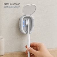 Étuis de brosse à dents personnalisables pour la maison et les voyages, support mural USB portable pour la désinfection des têtes de brosse à dents individuelles