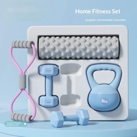 Ensemble d'haltères en fonte pour femmes, haltères souples, rouleau en mousse, bande de résistance et gants en PVC personnalisés pour l'exercice à domicile