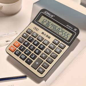 เครื่องคิดเลขโกลด์วอยซ์พร้อมจอแสดงผลขนาดใหญ่และฟังก์ชั่นหลากหลายสำหรับใช้ในสำนักงาน ตัวเครื่องทำจากอลูมิเนียมอัลลอย - Product Image 2