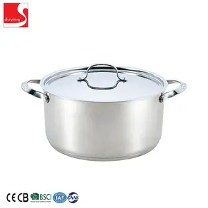 8QT da cucina in acciaio inox pentola pentole casseruola con coperchio piatto 8 quarto di gallone britannico - Product Image 1