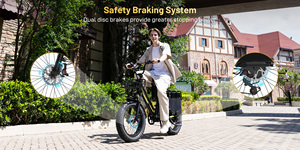 Bicicleta Eléctrica Urbana X8 NFC de 20 Pulgadas, 48V 35+30AH, Batería Doble Extraíble, Motor de 250W, Alcance de 180-220KM, 7 Velocidades, Hidráulica - Product Image 1