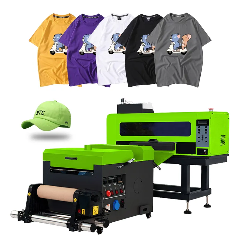 Okai A3 Dtf Pet Film Digitale Goedkope Printer 2 Hoofd Afdrukken T-Shirt Machine Voor Canvas Tas