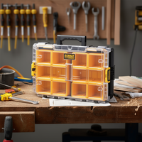Organisateur Dewalt Toughsystem 2.0 avec couvercle transparent et fermeture facile, boîte à outils