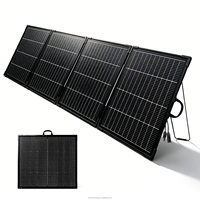 Panneau Solaire Portable Pliable Double Face 400W ETFE 4 Volets 47.6V 12.05A pour Camping Hors Réseau et Alimentation Mobile