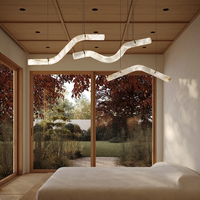 Pendentif rectangulaire en cuivre, minimaliste, linéaire, LED espagnole, dimmable, pour installation en projet, salon, lumière du jour 6000K, IRC 90, garantie 2 ans