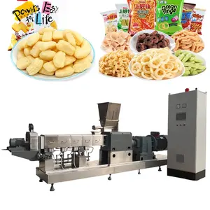 Linea di macchine per alimenti soffiati completamente automatica per la produzione di bastoncini di mais puff ball snaks machine