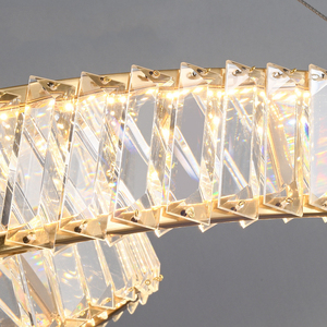 Lustre moderne en cristal doré de luxe pour <span class=keywords><strong>mariage</strong></span>, salon, simple, moderne, hauteur réglable, économie d'énergie, suspension au <span class=keywords><strong>plafond</strong></span> - Product Image 6