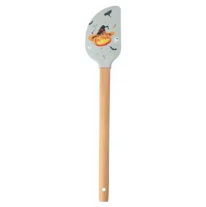 Spatule en silicone antiadhésive avec manche en bois, motif citrouille et araignée d'Halloween, design personnalisé, <span class=keywords><strong>pour</strong></span> la pâtisserie et la cuisine à la maison - Product Image 4
