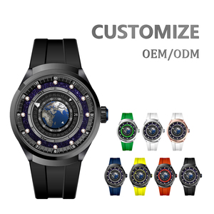Orologio da Uomo ODM Originale <span class=keywords><strong>di</strong></span> Ultima Generazione con Fasi Lunari Blu, Movimento Meccanico Automatico Scheletrato <span class=keywords><strong>di</strong></span> Lusso Personalizzato - Product Image 3