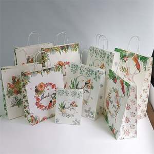 KUAIMA Custom With Your Own Logo <b>Thank</b> <b>You</b> Brown Kraft Paper <b>Bags</b> <b>Gift</b> <b>Bags</b> Wedding White Party Favors Baby Shower - Product Image 5