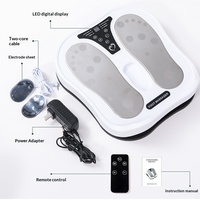 Masseur de pieds et de jambes électronique chauffant multifonctionnel portable à brancher à domicile, avec technologie Shiatsu et impulsions basse fréquence EMS