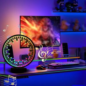 RGB Sound Pickup Atmosphere <b>Light</b> Computer Desktop LED Decorative <b>Light</b> Bedroom Bedside Colorful Atmosphere Night <b>Light</b> - Product Image 4