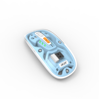 Vente d'usine Souris optique ergonomique à effet de lumière RVB Mini souris de bureau de jeu 3D étanche Senza Fili USB Transparent RVB