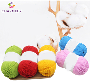 Fil de lait en <span class=keywords><strong>coton</strong></span> 80%/acrylique, vente en gros, bon marché, 50g, 20% <span class=keywords><strong>coton</strong></span> - Product Image 1