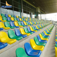 Sièges de stade pliants ergonomiques en plastique HDPE avec accoudoirs pour arènes et gymnases – Vente en gros