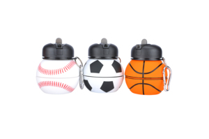 Produit breveté, nouveau design, bouteille d'eau pliable en silicone, bouteille d'eau pliable sphérique en silicone pour garçons et filles - Product Image 2