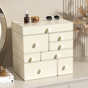 Stackable Bàn Tổ Chức Với Ngăn Kéo Nhựa Lưu Trữ Ngăn Kéo Trang Điểm Máy Tính Để Bàn Ngăn Tổ Chức Bàn Tổ Chức Và Lưu Trữ - Product Image 3