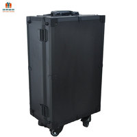 Flight case personnalisé en aluminium portable pour table de DJ vinyle et enceintes