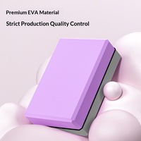 Bloc de yoga en EVA bicolore avec logo personnalisé, mousse haute densité multicouche, brique de yoga pour Pilates et étirements, vente en gros