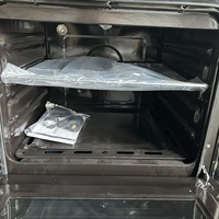 Four multifonctionnel en acier inoxydable grande capacité avec 4 brûleurs à gaz, cuisinière intégrée robuste pour usage commercial