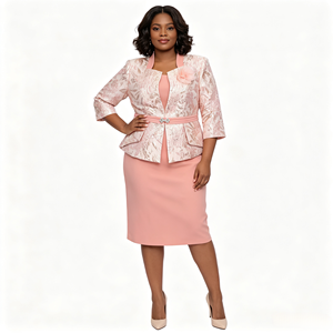 Vestidos Elegantes de Tela Brocada 2026, Trajes de Dos Piezas hasta el Tobillo para Mujer - Product Image 5