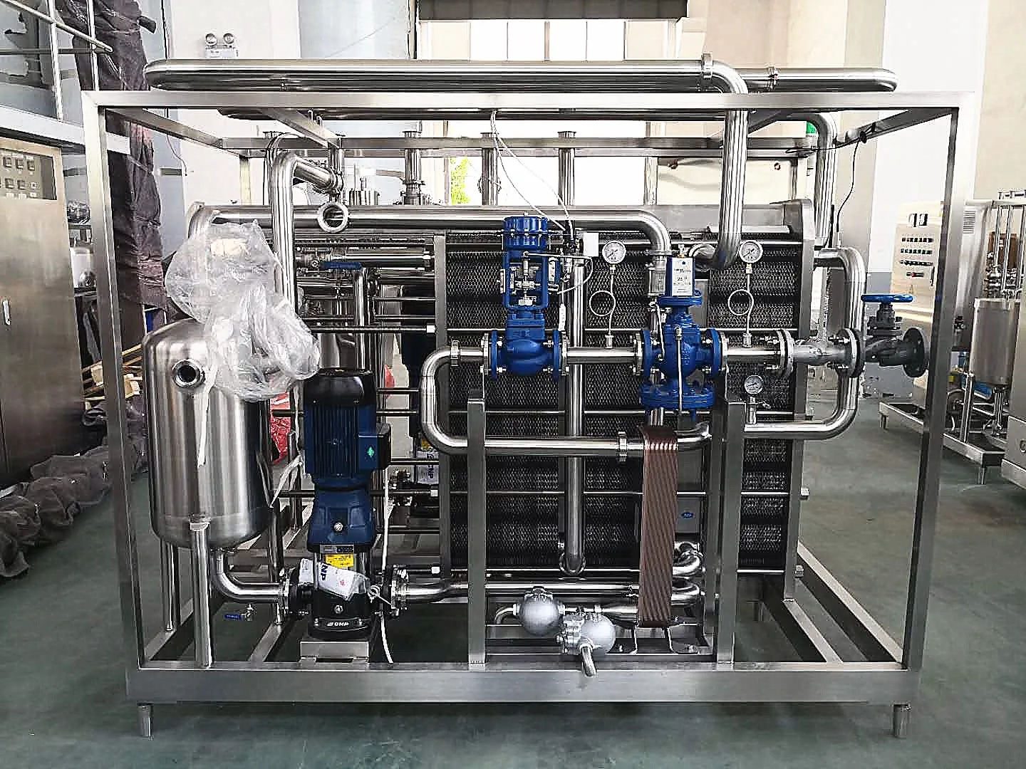 Automatic Plate Pasteurizer Milk Pasteurization Machine Price For Milk Juice Beer