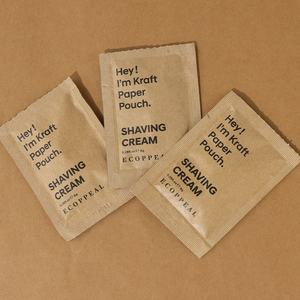 Plastik ücretsiz FSC Kraft kağıt poşet ambalaj 8g otel tek kullanımlık sakal yumuşatmak adam için pürüzsüz tıraş kremi - Product Image 2