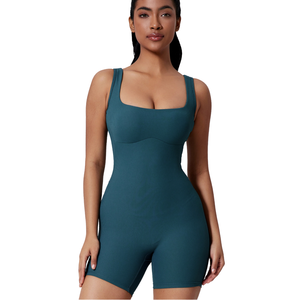 Crop top de sport à manches courtes, short de sport taille haute, vêtements de sport actifs, yoga, entraînement, sans couture, recyclable, léger, vente en gros - Product Image 4