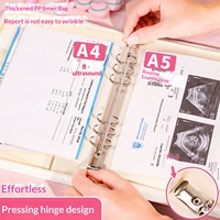 Organizador de historias clínicas de embarazo A4 A5, carpeta médica de maternidad con 50 hojas, álbum de control prenatal con cremallera