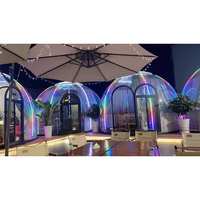 Le dôme préfabriqué loge la tente de luxe transparente verte de dôme de polycarbonate de maison de bulle