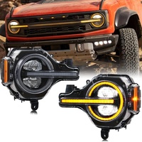 Phares LED pour Ford Bronco 2020-2023 avec animation de démarrage et clignotants séquentiels – Ensemble de feux avant