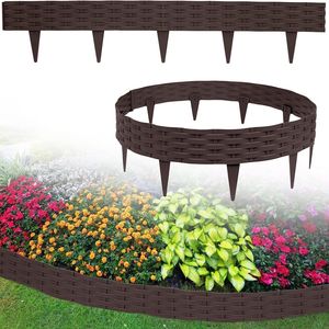 Ribete de jardín Plástico 10 m Impermeable UV Estaca de suelo Cama de flores Diseño de borde Valla Prado - Product Image 3