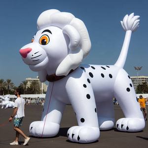 León inflable gigante blanco publicitario de 3m de altura con luces Led, juguete decorativo de León de dibujos animados para Decoración - Product Image 5