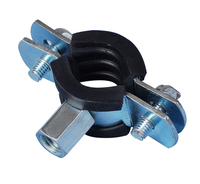 Deux colliers de suspension M6 en acier inoxydable haute résistance, à anneau fendu, doublés de caoutchouc, pour tuyauterie murale et de plafond, avec clips pouces et métriques