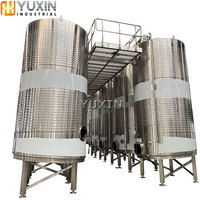Cuves de vinification de fermentation de vin de veste de refroidissement de fossette d'acier inoxydable à vendre au-dessus de 1000L