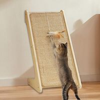 Grattoir pour chat en sisal en forme de L jouet pour animaux de compagnie durable à base de bois protecteur de mur et de meubles jouet pour chat arbres à chat et grattoir pour intérieur