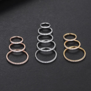 <span class=keywords><strong>Gaby</strong></span> ASTM F136 Joyería de titanio de grado implante para piercing de nariz y septum, Clicker de titanio dorado 20g, Joyería corporal para piercing - Product Image 4