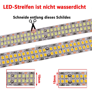 شريط LED مرن 12 فولت 24 فولت ، 5 متر ، شريط LED/متر ، ديكور غرفة دايود بشريط ، أبيض طبيعي دافئ - Product Image 4