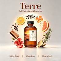 CAOH0654 Huiles parfumées Terre Spicy Woody Scents Crearoma, best-sellers pour l'utilisation avec des nébuliseurs aromatiques