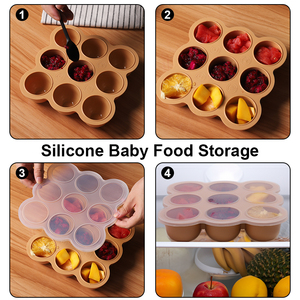 <span class=keywords><strong>Moule</strong></span> à glaçons en silicone alimentaire sans BPA à 9 cavités, anti-fuite, avec couvercle amovible, flexible, pour l'alimentation - Product Image 4