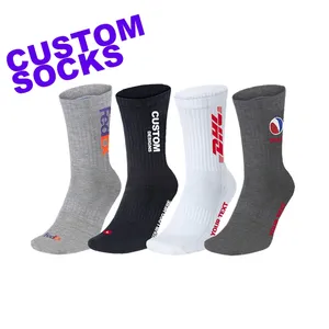 low price custom logo basketball sport crew socks sports elites running cotton socks