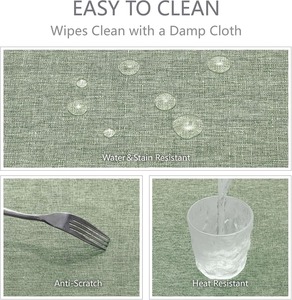 Tùy Chỉnh Hình Chữ Nhật Khăn Trải Bàn Chống Nước Nhăn Miễn Phí Linen Kết Cấu Bảng Vải Bảng Bìa Cho Đảng Cắm Trại - Product Image 5