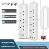 Multiprise de protection contre les surtensions en cuivre 10A standard britannique avec protection contre les surcharges, prise électrique anti-enfants, EMC, UAE, UKCA