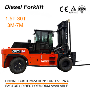 מלגזה דיזל חדשה 15 טון 10 טון גדולה, מלגזה דיזל כבדה לעבודה בחוץ לנמל עם מנוע אמין - Product Image 1