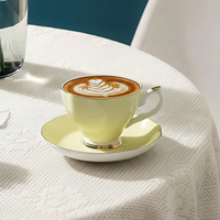 Ensemble de tasses à thé et soucoupes de luxe de style anglais à motif floral, ensemble de tasses à café en porcelaine anglaise