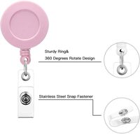 Porte-badge rétractable Bestom Macaron multicolores arc-en-ciel, matériau ABS+ALLIAGE+PVC, sangle PVC 3,2 cm, porte-badge d'identification pour infirmière