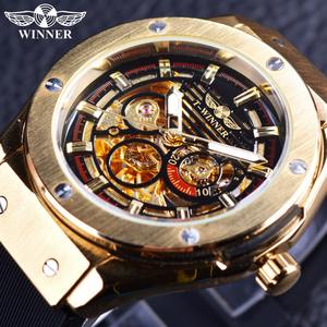 Montre mécanique automatique Winner SLZa90 Classic Sports Series avec dos transparent et cadran en verre Design ajouré - Product Image 6