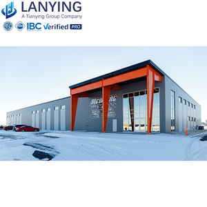 ورشة عمل مسبقة الصنع بهيكل فولاذي على الطراز الصناعي، مستودع، حظيرة، صالة عرض، مبنى سوبر ماركت، تصميم مركز تجاري حديث - Product Image 2