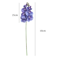 Orchidée papillon en soie faite à la main, faible MOQ, un seul tige, plusieurs couleurs, pour décoration intérieure, mariage, fête, toucher réel, Fête des Mères, Noël